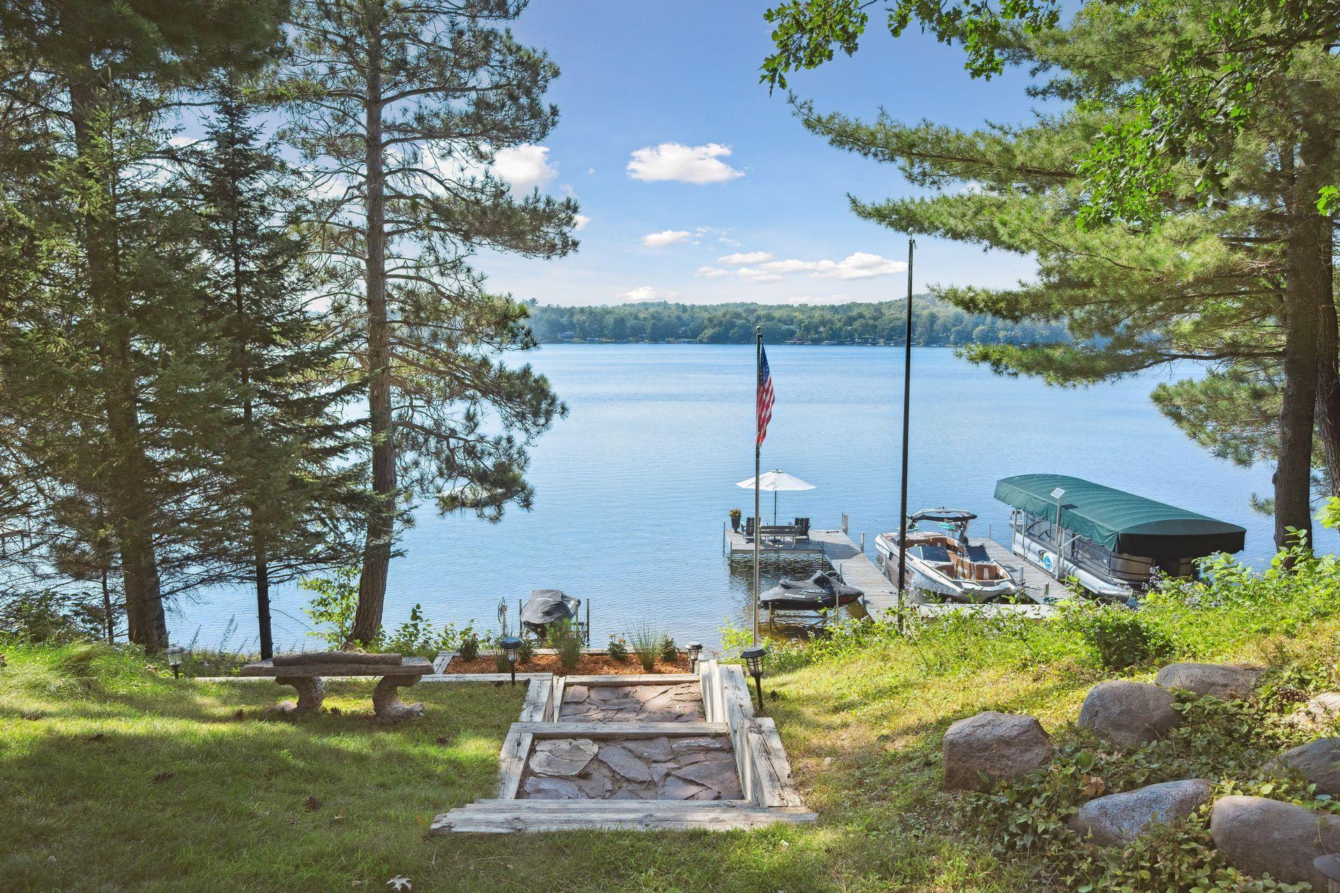 A moderate elevation makes getting to the boat easy.