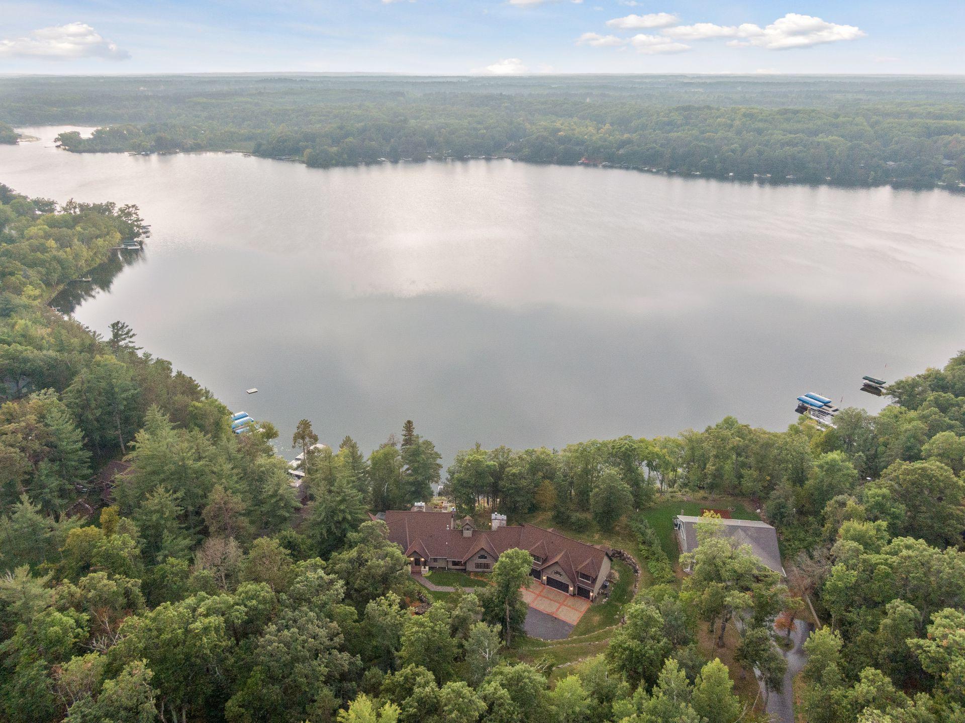 This sprawling estate boasts 6 bedrooms and 6 bathrooms.