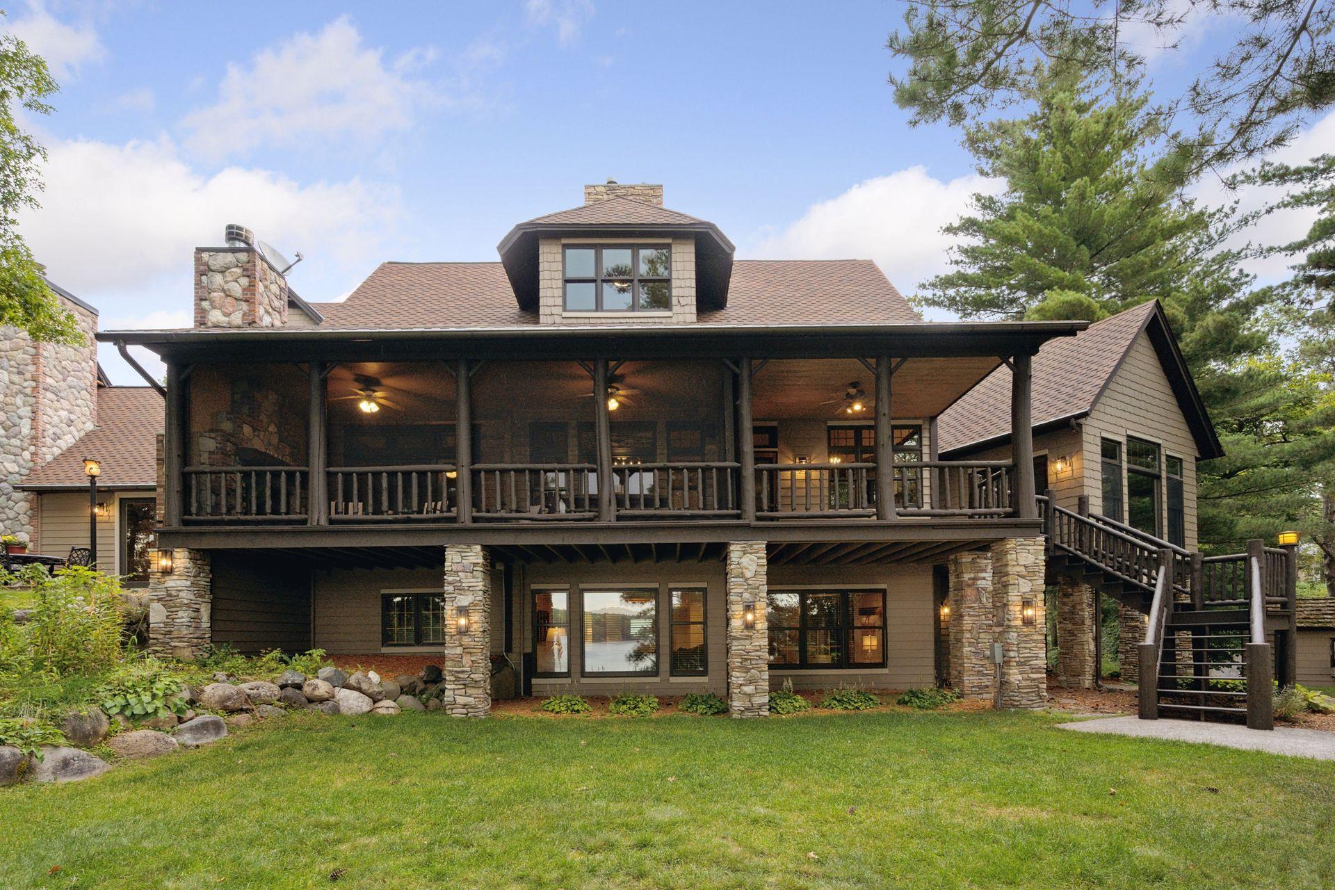 An abundance of accent lighting are a warm welcome for boaters coming in from a night cruise.