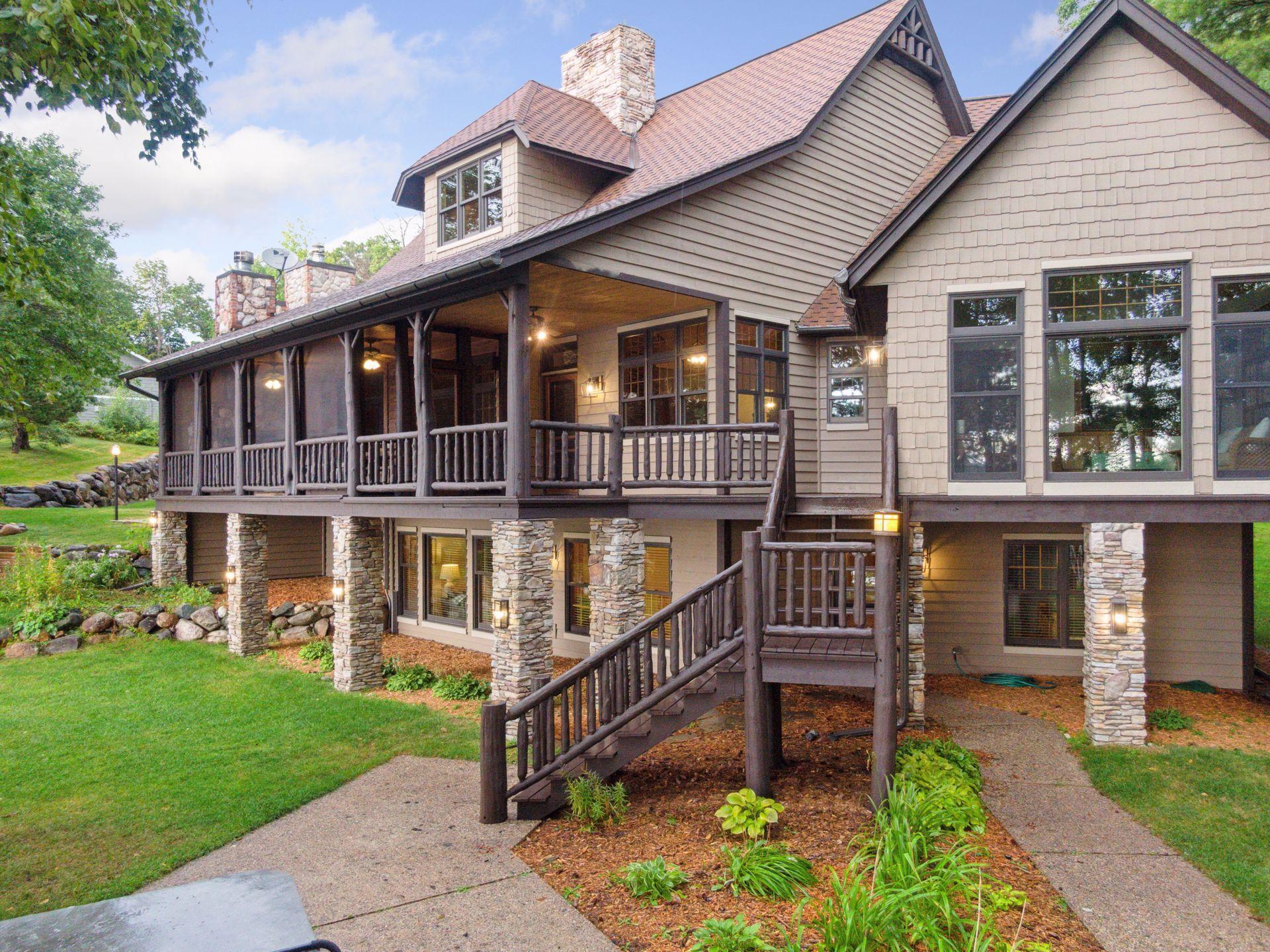 Enjoy sunsets from the screen porch, deck or private four season porch.