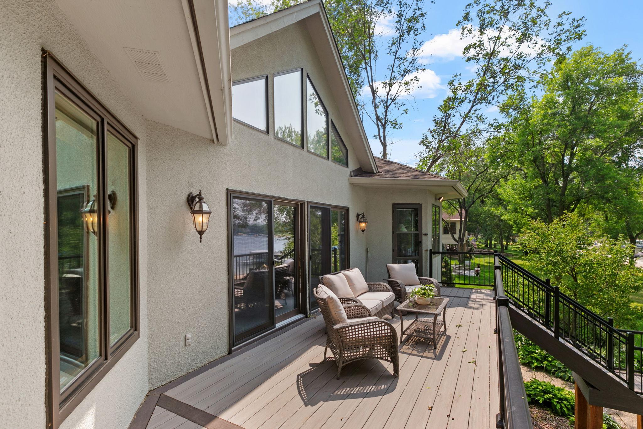 Maintenance free decking and powder coated railings