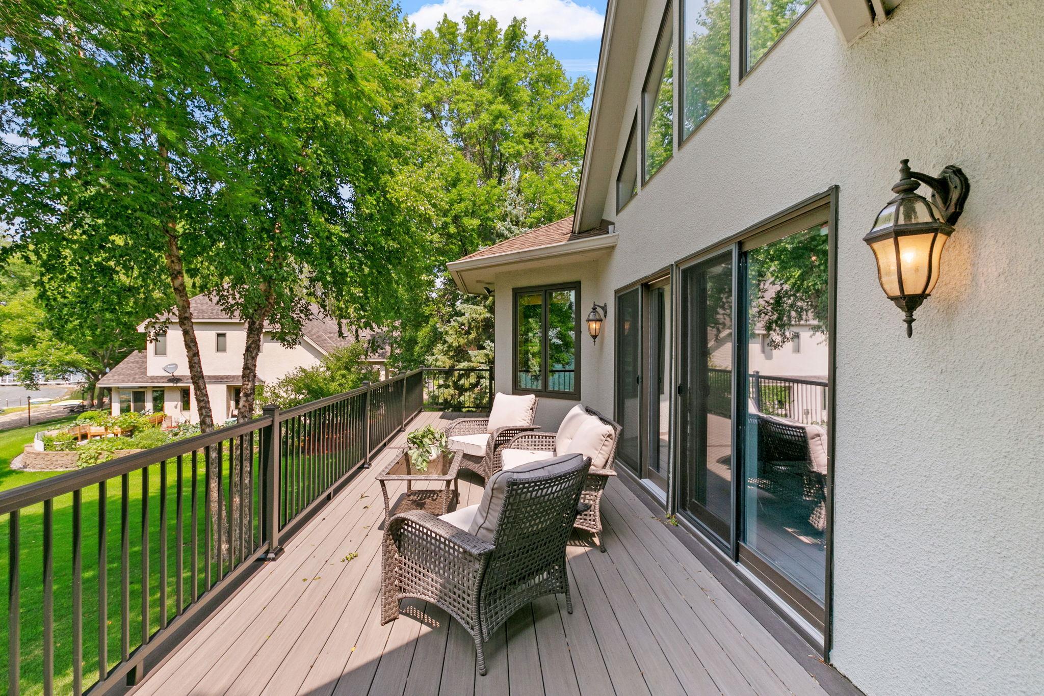 Enjoy sunset views from this massive newly built deck