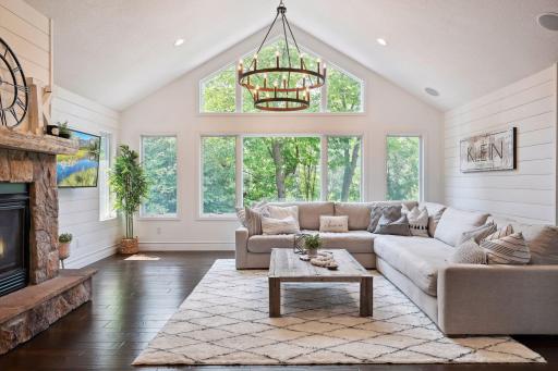 The Living Room was updated in 2019 and is bathed in natural light and a warm modern rustic feel!