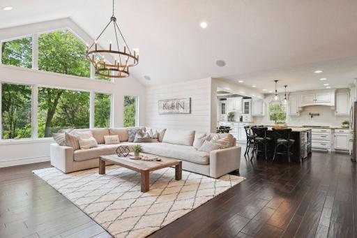 Clean lines with warm accents bring a touch of nature inside