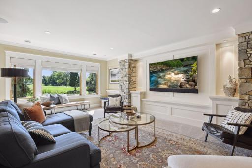 Additional family room with 75" Samsuing TV with soundbar