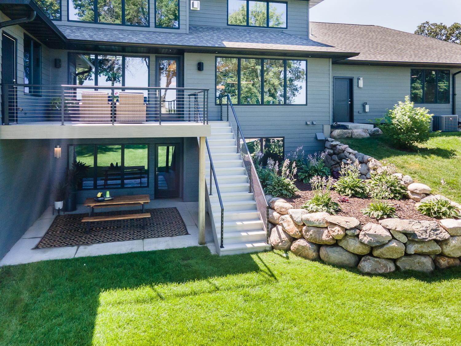 Lakeside deck & patio