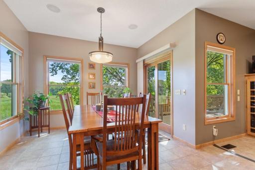 Access to deck from the dining room.