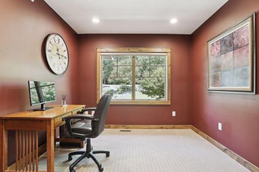 Main floor office near kitchen and mudroom