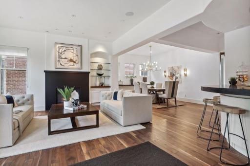 Living room and formal dining from main entrance