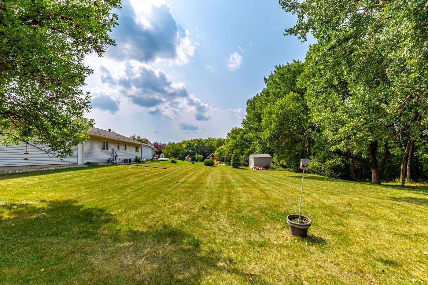 Large backyard