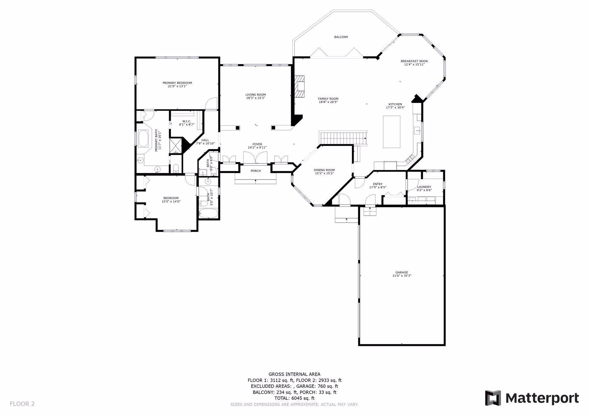 Main level floor plan
