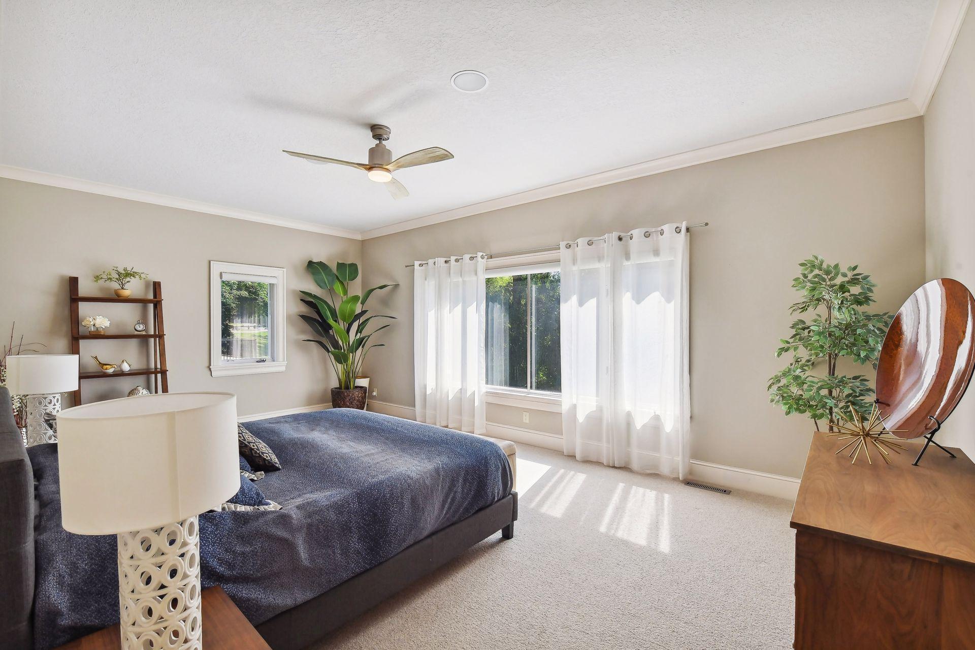 Main Bedroom, with waterfront views.