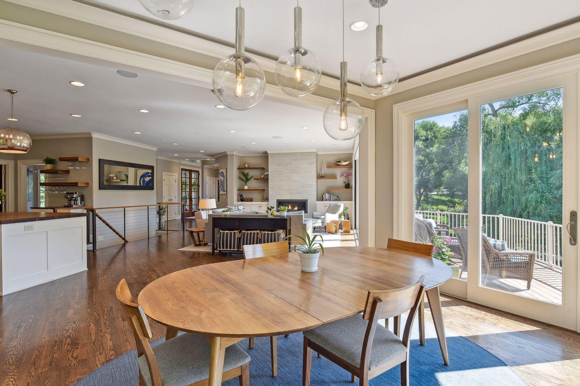 informal dining room, with deck access