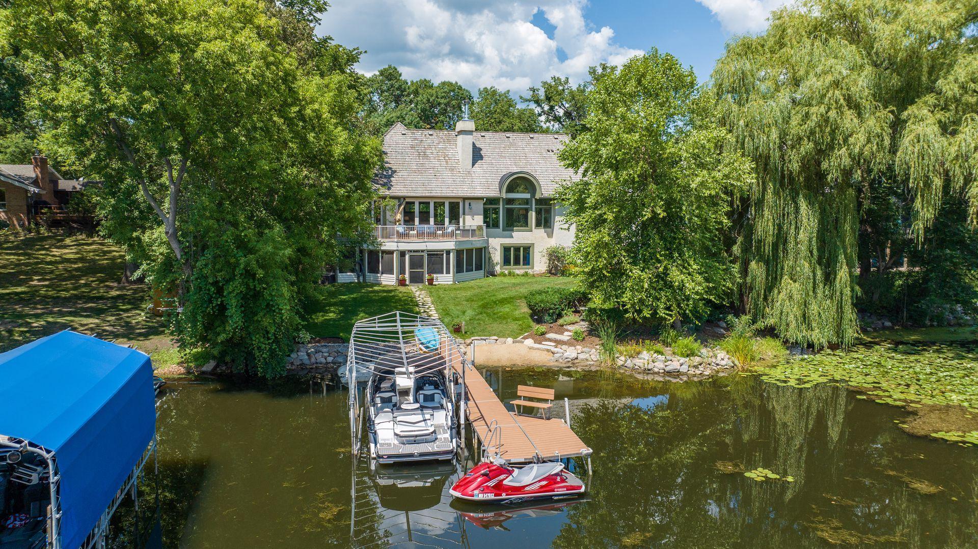 View of home, from private dock.