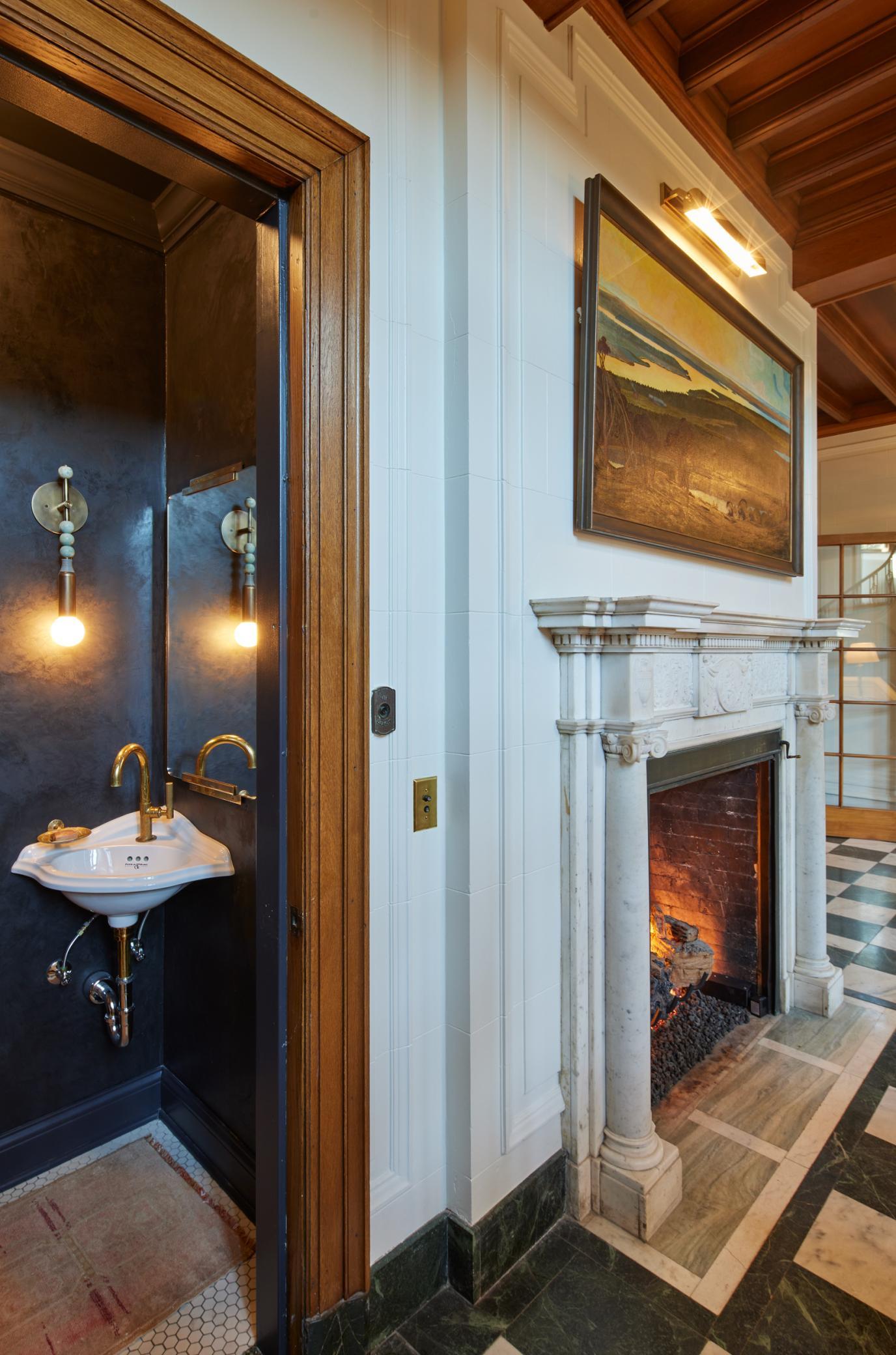 Discreet 1st Floor Powder Room