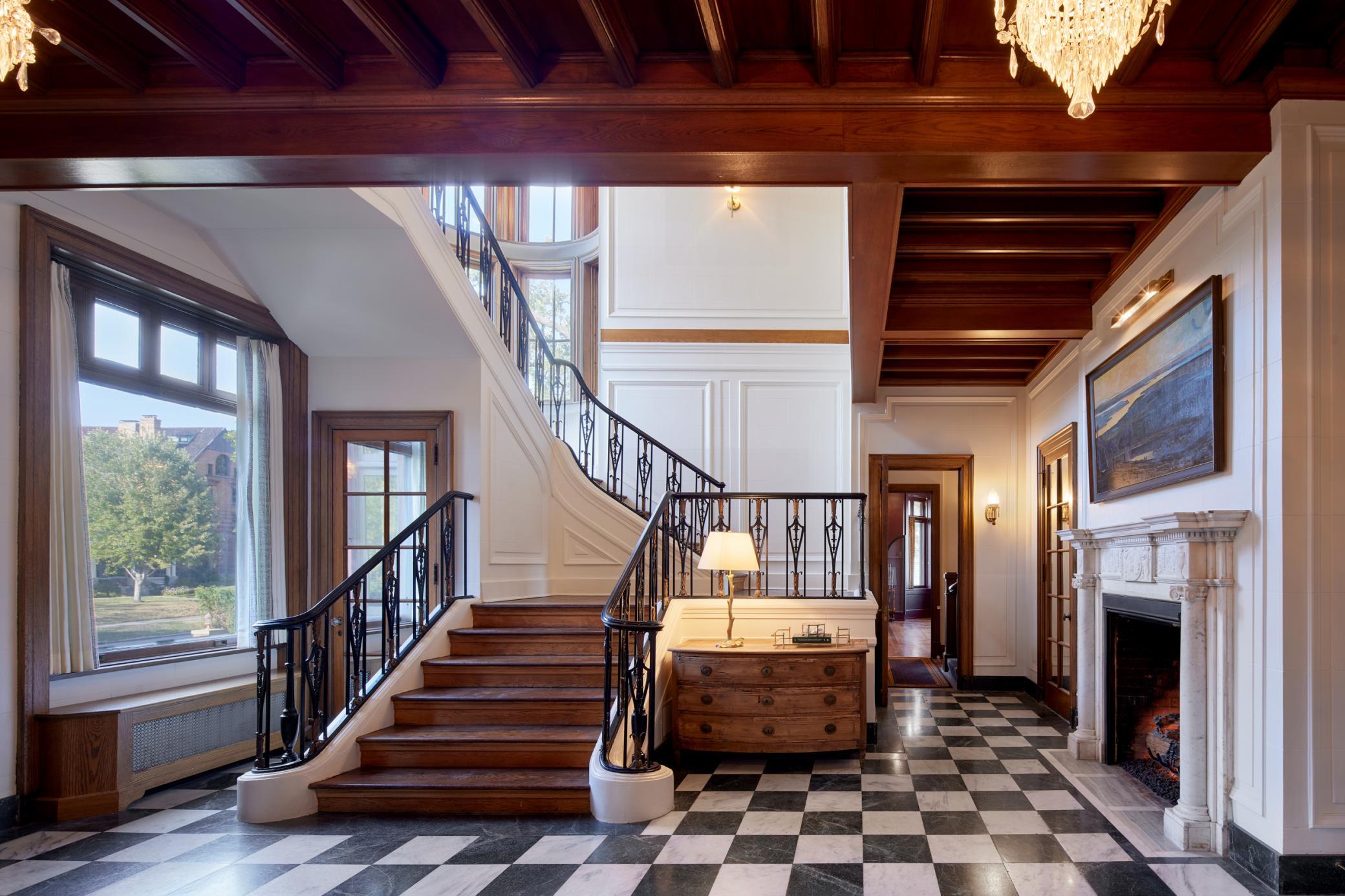 Marble Floors and Wrought Iron Balustraude