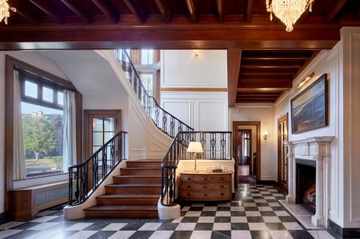 Marble Floors and Wrought Iron Balustraude