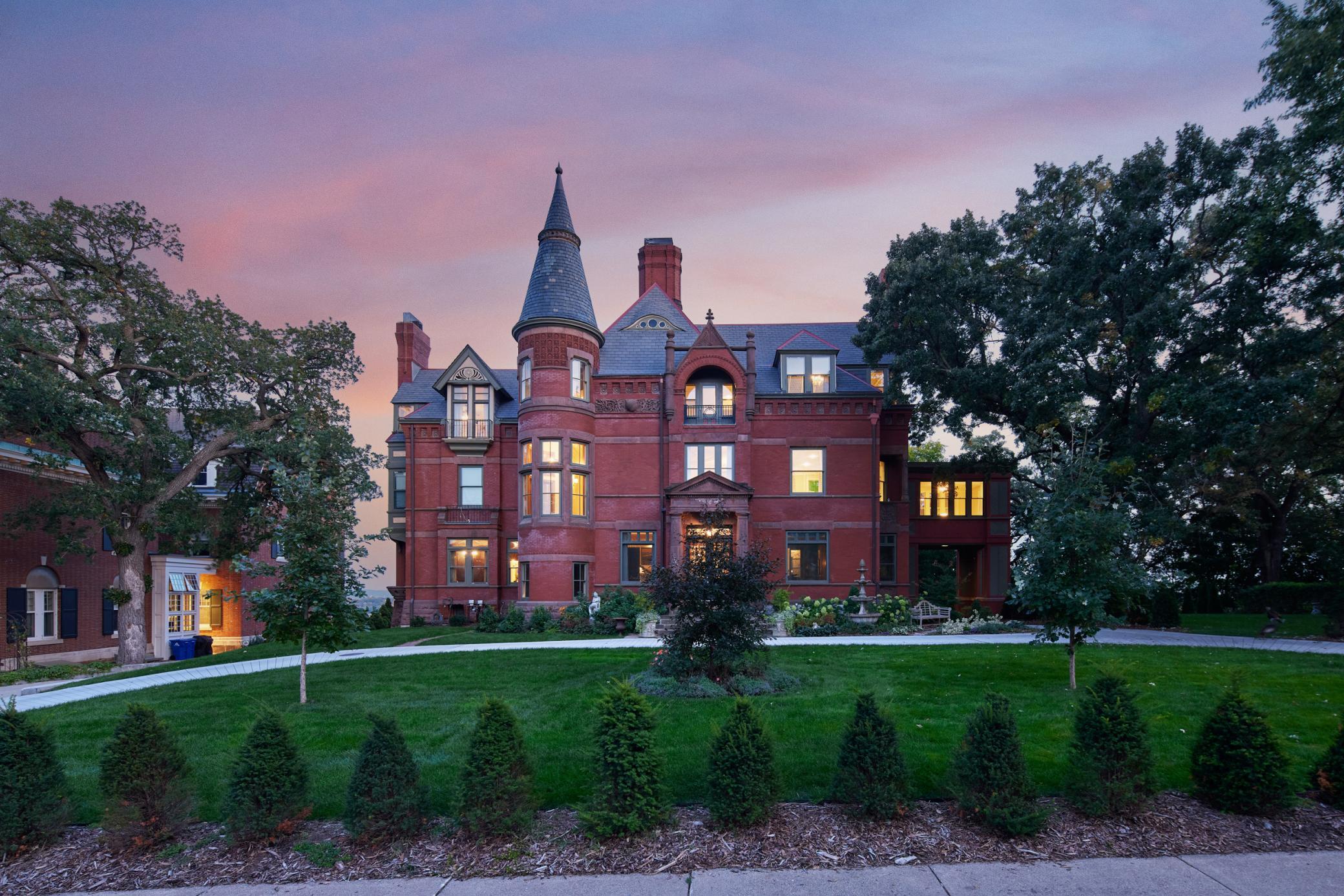 Built of pressed Red Brick with Stone Detailng
