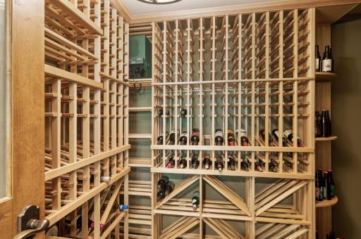 A temperature controlled wine cellar as well! Storage for all your wine!
