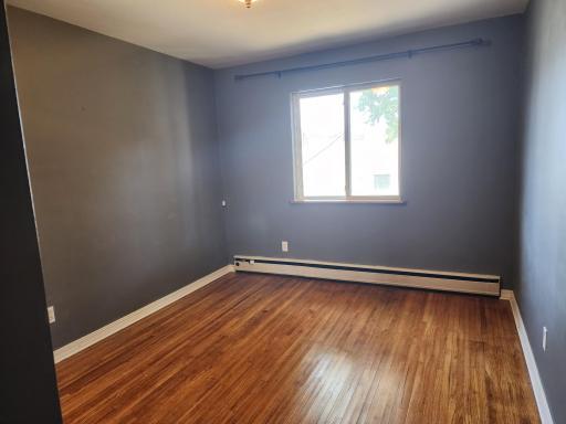Hardwood floors in the living room. and bedroom