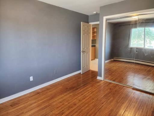Bedroom offers good space with a good sized closet.