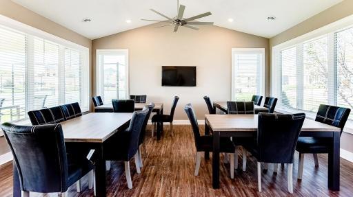 Another view of the clubhouse seating.