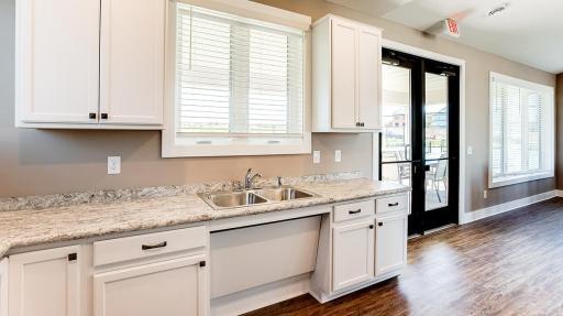 Another view of the clubhouse kitchenette.