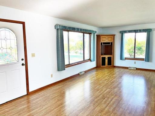 Big windows and built-in entertainment center