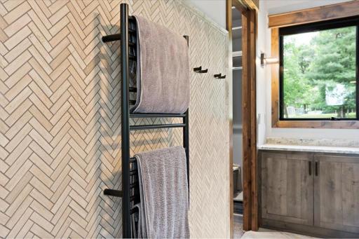 Heated towel rack!