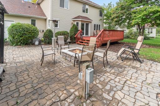 Plenty of room for outdoor entertaining on the patio with built in firepit.