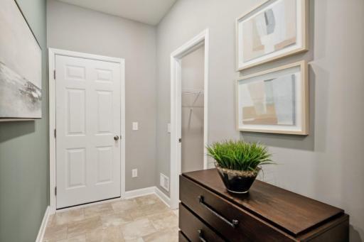Lewis Mudroom and walk in closet area. *Please note, photos are of a similar model home, features and colors in actual home will vary. Please contact listing agent for exact specifications.