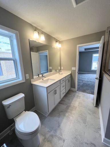 Primary suite serenity bathroom. *Please note, photos are of a similar model home, features and colors in actual home will vary. Please contact listing agent for exact specifications.