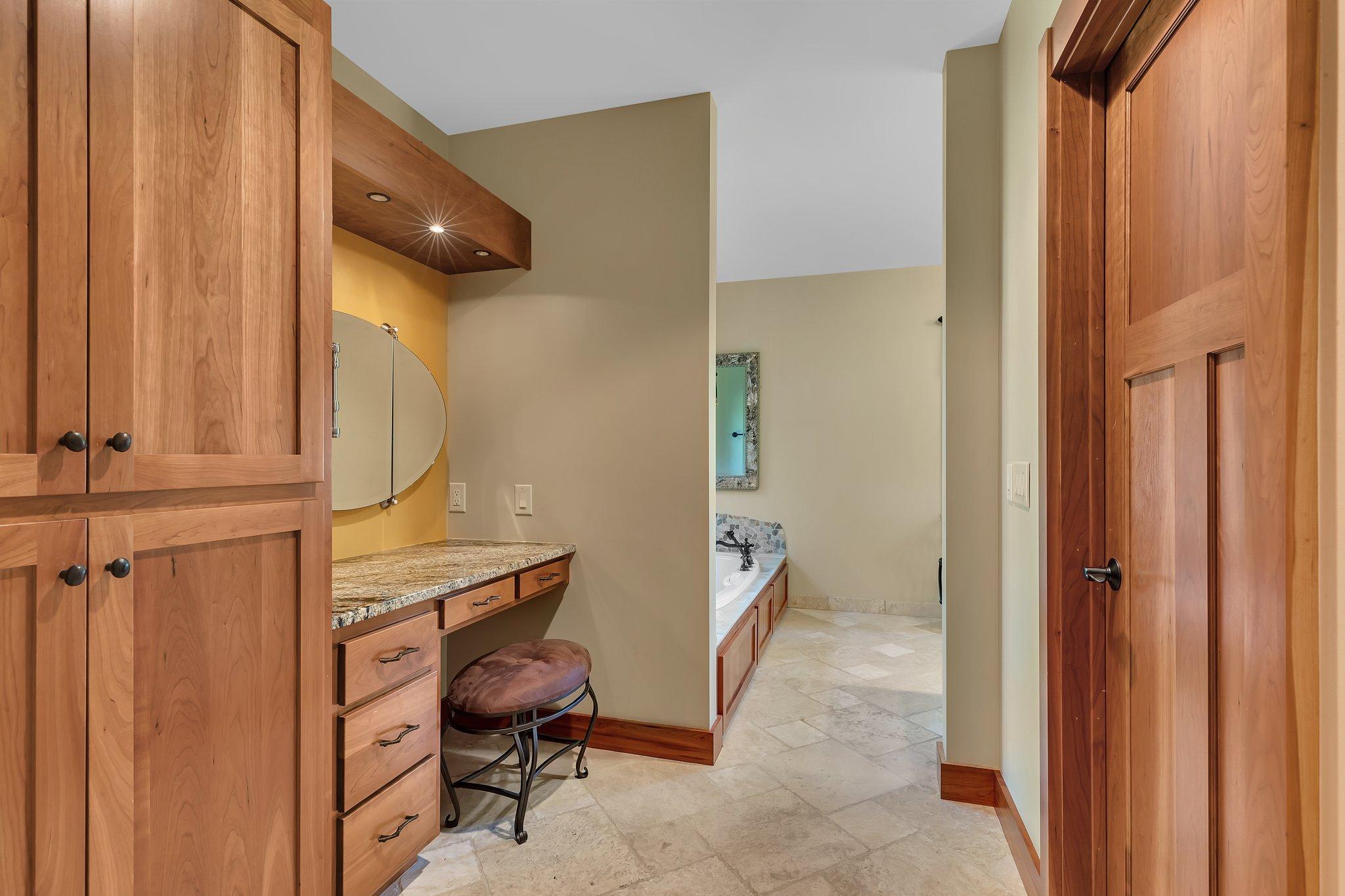 Effortless functionality meets luxurious living in the thoughtfully planned owner's bathroom en suite.