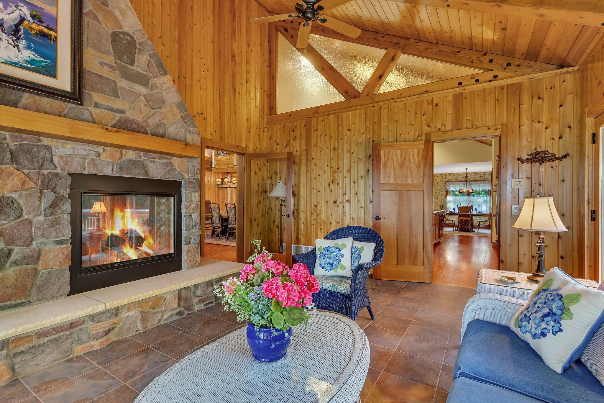 The lakeside porch offers a sanctuary for relaxation and reflection.