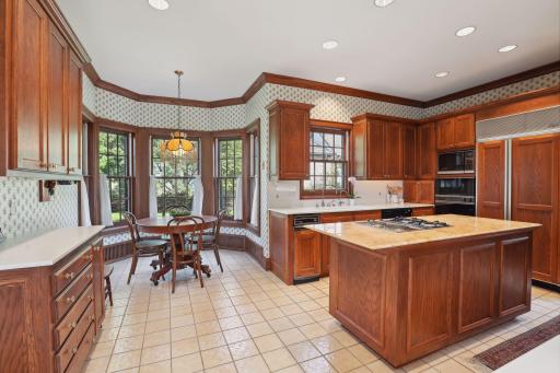 Breakfast area overlooking the back yard.