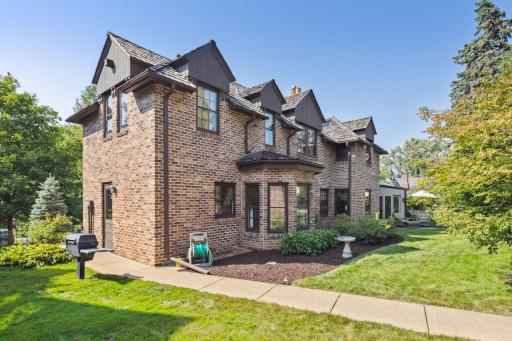 Wonderful elevated double lot with a private level backyard. Gas line runs to the outdoor grill. The sidewalk runs from the 2-car garage to a side entrance at the kitchen.