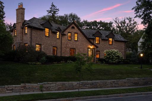 Wonderful curb appeal by day and by night.