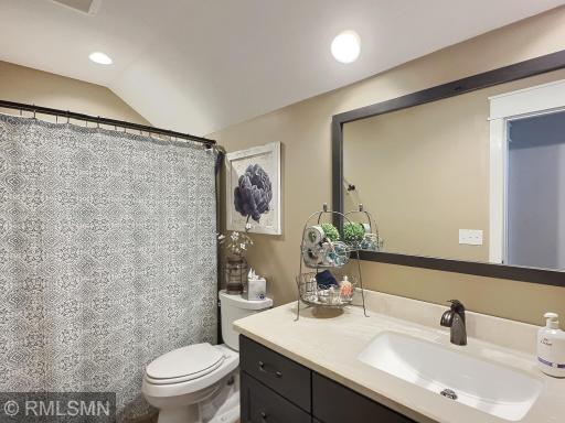 The upper level also offers a full bathroom, ideal for guests. The upper level is also complete with a large storage room to stay organized!