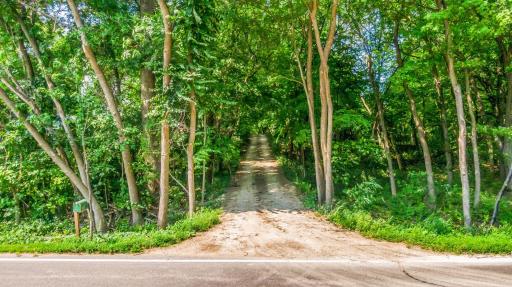 Driveway entrance from Tonkawa Rd.