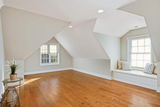 Upstairs loft area, room for cozy reading nooks, homework, office or hangout space.