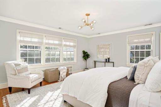 Light and bright primary bedroom on main floor!