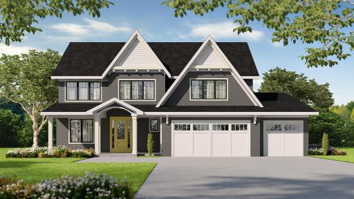 Front rendering for home under construction