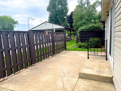 A spacious patio and the pool is right outside your door!