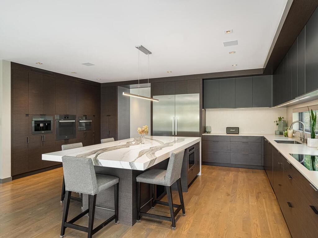 Miele stainless steel appliances throughout