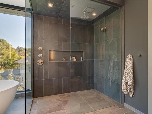 Primary Bedroom walk in shower.