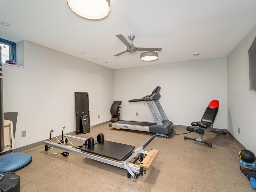 Large Exercise Room with speakers and TV