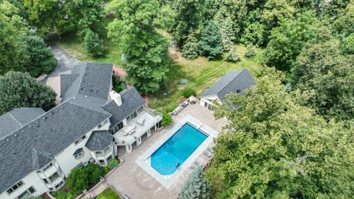 Birdseye view of pool