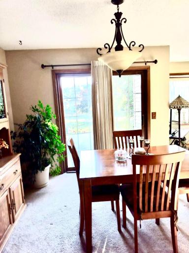 Dining area looking out to patio