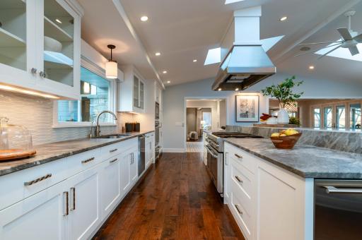 true chef's kitchen with stainless appliances