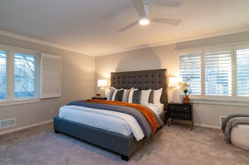 primary bedroom with room for a king sized bed